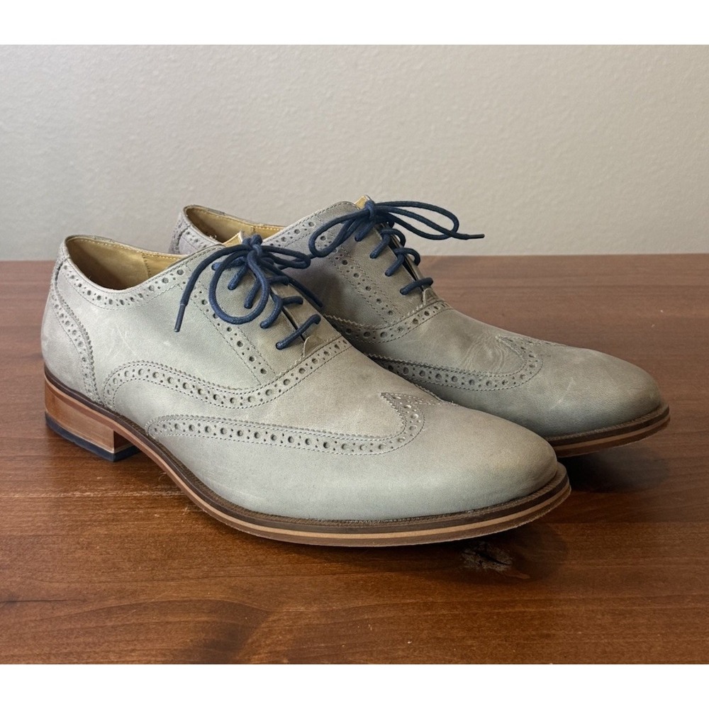 Cole Haan Colton C12422 Gray Nubuck Wingtip Oxford Men's $198 - Size 13M